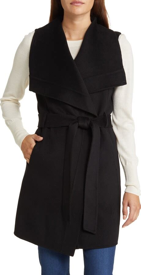 tie belt oversize wool blend vest michael kors|Michael Kors Tie Belt Oversize Wool Blend Vest .